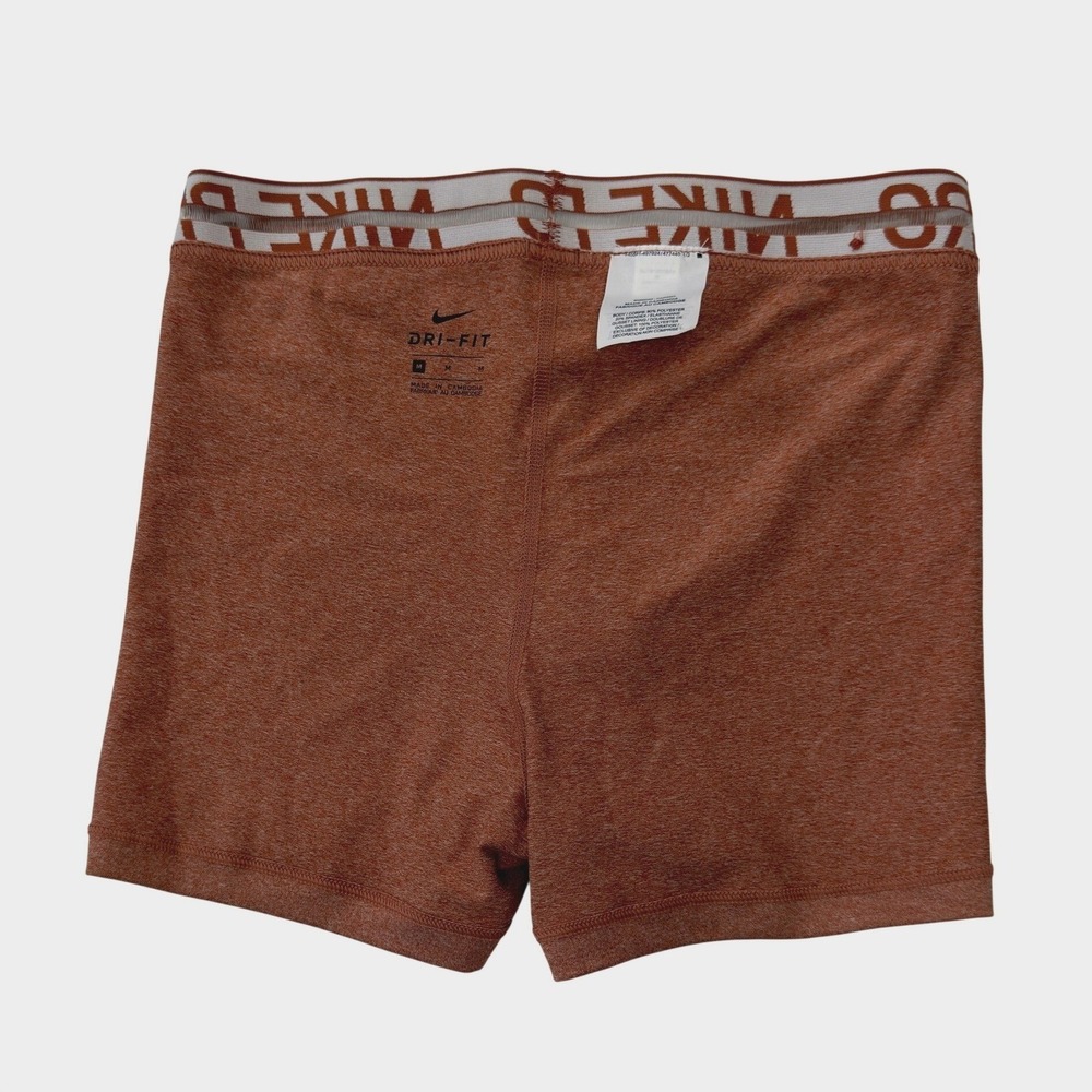Nike Pro Training Shorts Womens Medium Burnt Orange Heather Compression - Picture 9 of 13